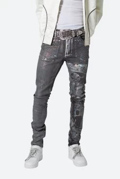 Allover Rhinestone Studded Belt - Black -clothing Allover Rhinestone Studded Belt Black 4