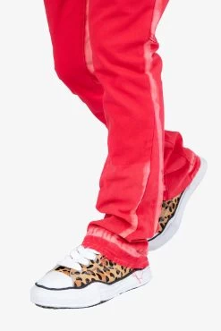 B404 Flare Denim - Red -clothing B404 Flare Denim Red 8