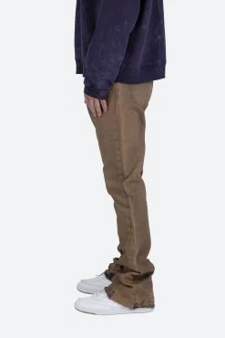 B416 Flare Denim - Tan 15 B416 Flare Denim - Tan -clothing B416 Flare Denim Tan 5