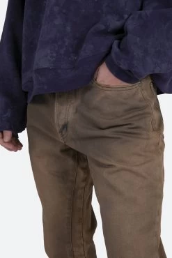 B416 Flare Denim - Tan 18 B416 Flare Denim - Tan -clothing B416 Flare Denim Tan 8