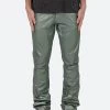 B427 Metallic Flare Denim - Green 2 B427 Metallic Flare Denim - Green -clothing B427 Metallic Flare Denim Green