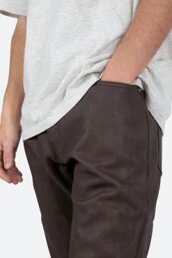 B460 Leather Flare Pants - Brown 17 B460 Leather Flare Pants - Brown -clothing B460 Leather Flare Pants Brown 7