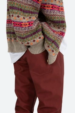 B460 Leather Flare Pants - Burgundy 18 B460 Leather Flare Pants - Burgundy -clothing B460 Leather Flare Pants Burgundy 8