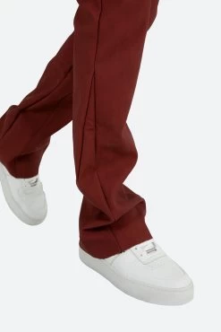 B460 Leather Flare Pants - Burgundy 19 B460 Leather Flare Pants - Burgundy -clothing B460 Leather Flare Pants Burgundy 9