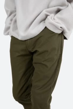 B472 Twill Flare Pants - Olive -clothing B472 Twill Flare Pants Olive 7