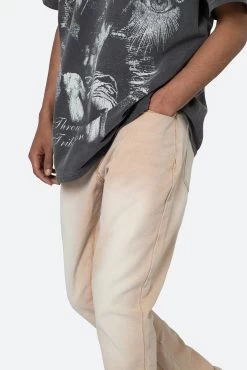 B513 Flare Denim - Tan -clothing B513 Flare Denim Tan 8