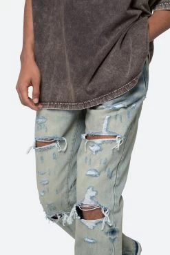 B568 Flare Denim - Vintage Blue -clothing B568 Flare Denim Vintage Blue 7