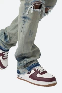 B568 Flare Denim - Vintage Blue -clothing B568 Flare Denim Vintage Blue 8