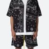 Bandana Paisley S/S Shirt - Black -clothing Bandana Paisley SS Shirt Black