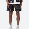Bandana Paisley Shorts - Black