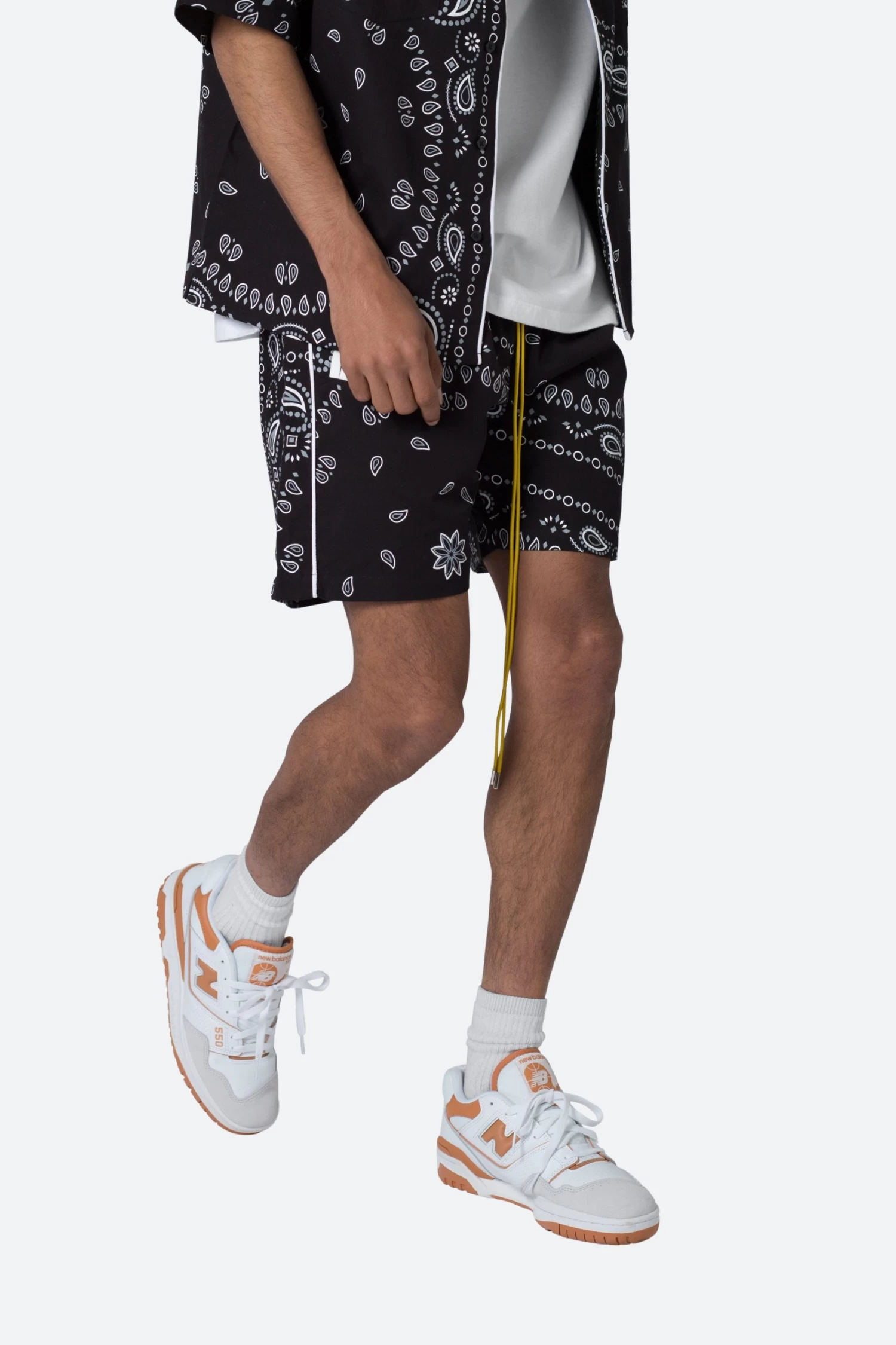 Bandana Paisley Shorts - Black 4 Bandana Paisley Shorts - Black - Image 2