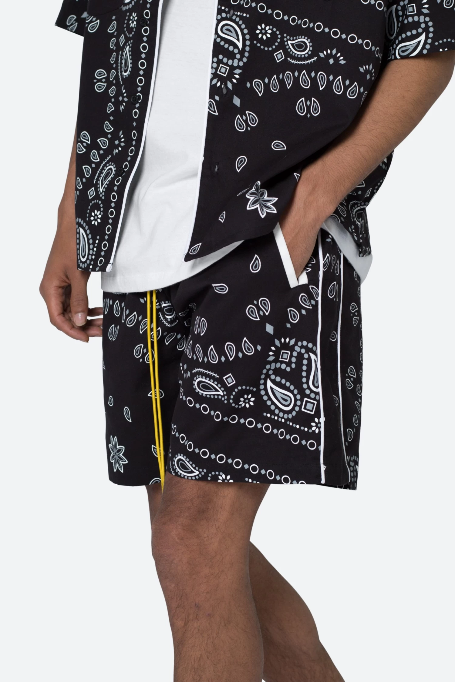 Bandana Paisley Shorts - Black 9 Bandana Paisley Shorts - Black - Image 7