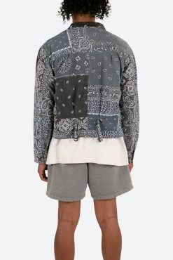 Bandana Trucker Shirt - Black -clothing Bandana Trucker Shirt Black 5