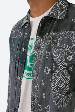 Bandana Trucker Shirt - Black -clothing Bandana Trucker Shirt Black 7