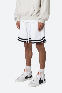 Basic Basketball Shorts - White/Black 13 Basic Basketball Shorts - White/Black -clothing Basic Basketball Shorts WhiteBlack 4