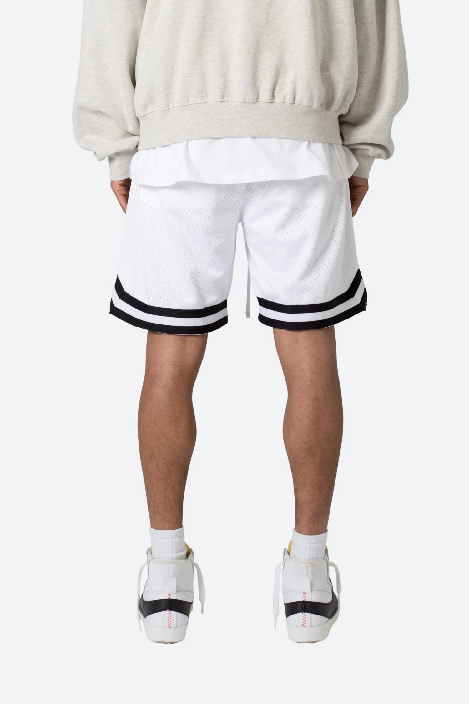 Basic Basketball Shorts - White/Black 8 Basic Basketball Shorts - White/Black - Image 6