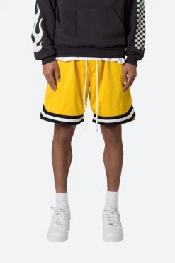 clothing -clothing Basic Basketball Shorts Yellow 2
