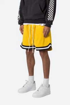 Basic Basketball Shorts - Yellow 12 Basic Basketball Shorts - Yellow -clothing Basic Basketball Shorts Yellow 3