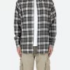 Basic Flannel Shirt - Brown/Grey -clothing Basic Flannel Shirt BrownGrey