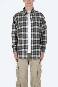 Basic Flannel Shirt - Brown/Grey