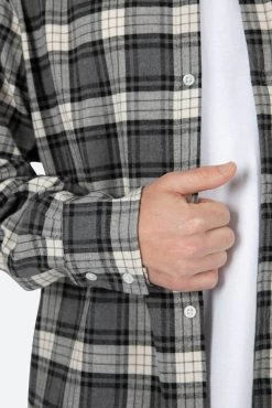 Basic Flannel Shirt - Brown/Grey 16 Basic Flannel Shirt - Brown/Grey -clothing Basic Flannel Shirt BrownGrey 7