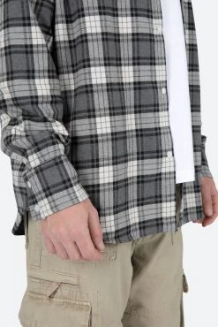 Basic Flannel Shirt - Brown/Grey 17 Basic Flannel Shirt - Brown/Grey -clothing Basic Flannel Shirt BrownGrey 8