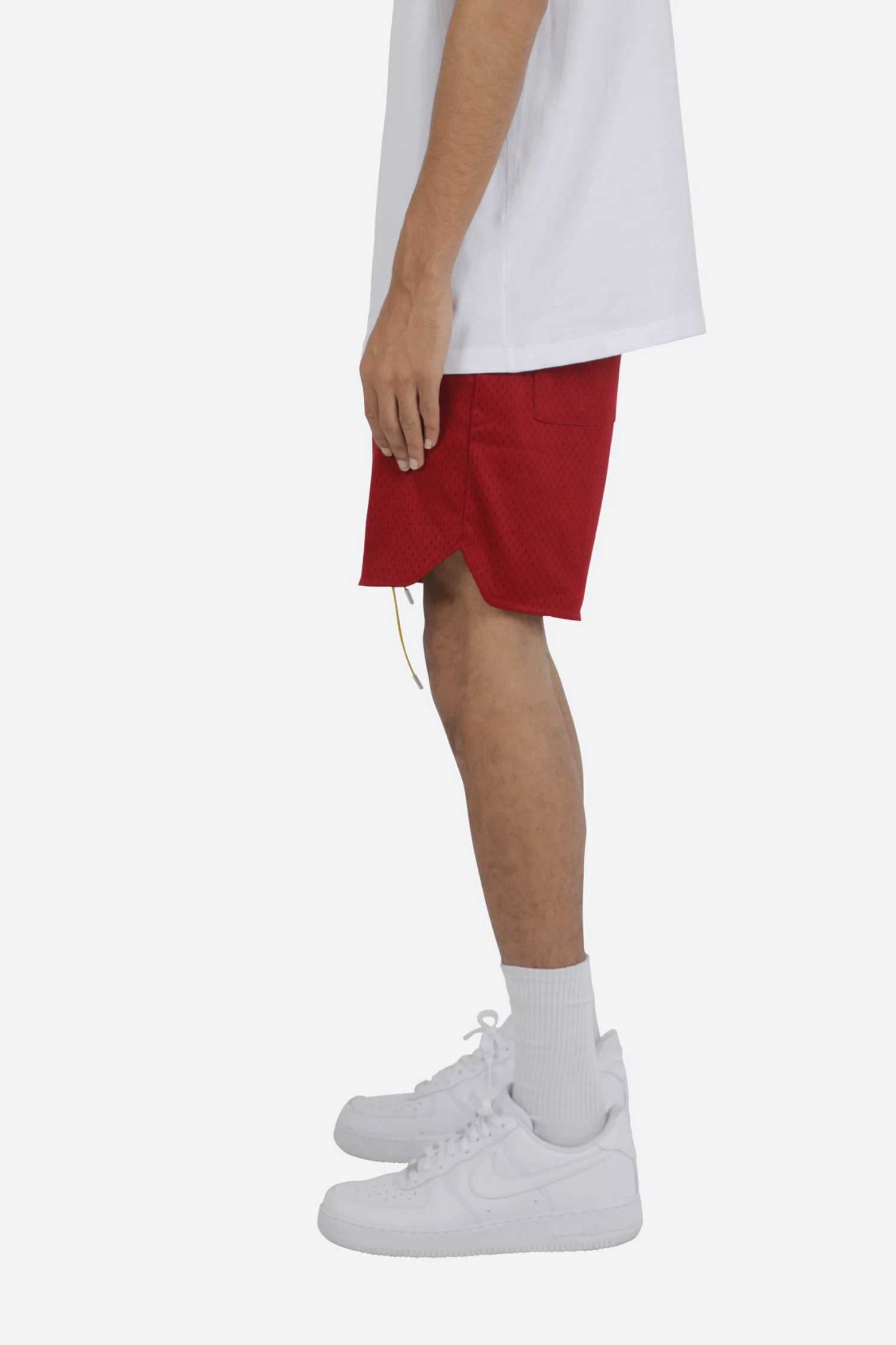 Basic Mesh Shorts - Red 7 Basic Mesh Shorts - Red - Image 5