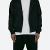 Basic Zip Up Hoodie - Black
