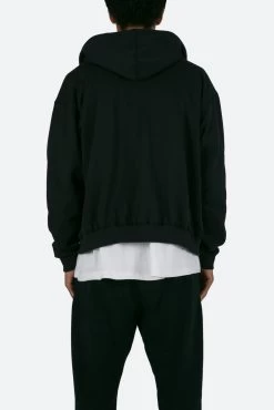 Basic Zip Up Hoodie - Black -clothing Basic Zip Up Hoodie Black 5