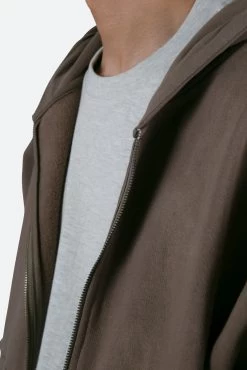 Basic Zip Up Hoodie - Brindle 17 Basic Zip Up Hoodie - Brindle -clothing Basic Zip Up Hoodie Brindle 7