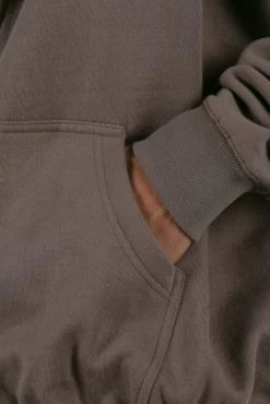 Basic Zip Up Hoodie - Brindle 19 Basic Zip Up Hoodie - Brindle -clothing Basic Zip Up Hoodie Brindle 9