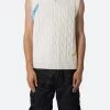 Cable Knit Vest - Off White -clothing Cable Knit Vest Off White