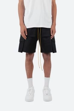 Cargo Drawcord Shorts - Black