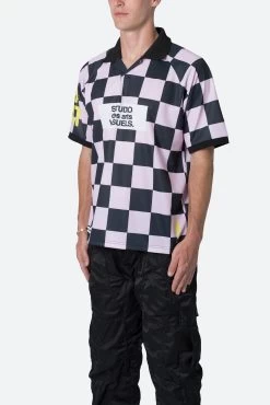 Checkered Jersey - Pink -clothing Checkered Jersey Pink 4