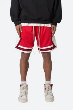 Classic Basketball Shorts - Red/White -clothing Classic Basketball Shorts RedWhite 3