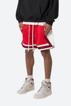 Classic Basketball Shorts - Red/White -clothing Classic Basketball Shorts RedWhite 4
