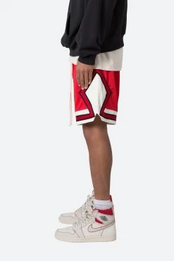 Classic Basketball Shorts - Red/White -clothing Classic Basketball Shorts RedWhite 5