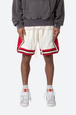 Classic Basketball Shorts - White/Red 12 Classic Basketball Shorts - White/Red -clothing Classic Basketball Shorts WhiteRed 3