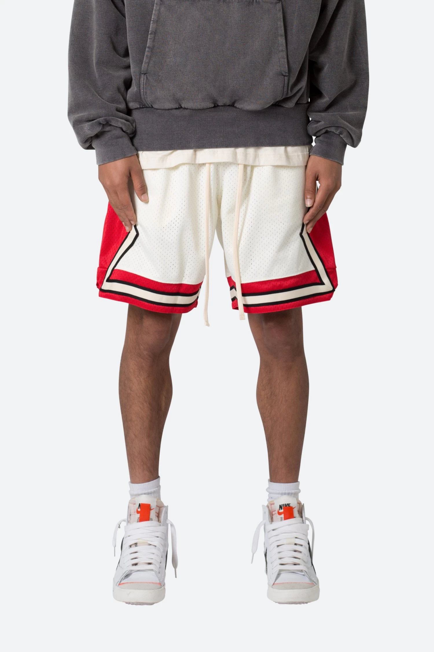 Classic Basketball Shorts - White/Red 5 Classic Basketball Shorts - White/Red - Image 3