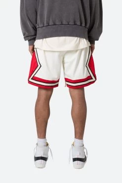 Classic Basketball Shorts - White/Red 15 Classic Basketball Shorts - White/Red -clothing Classic Basketball Shorts WhiteRed 6