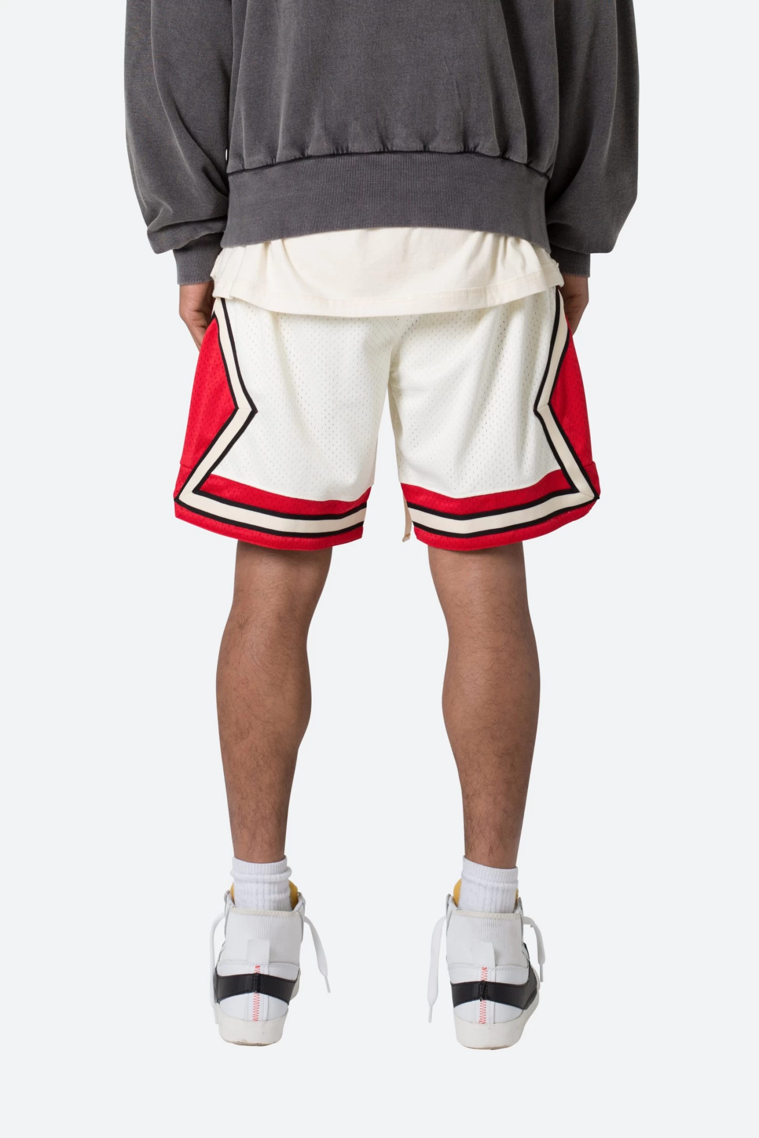 Classic Basketball Shorts - White/Red 8 Classic Basketball Shorts - White/Red - Image 6