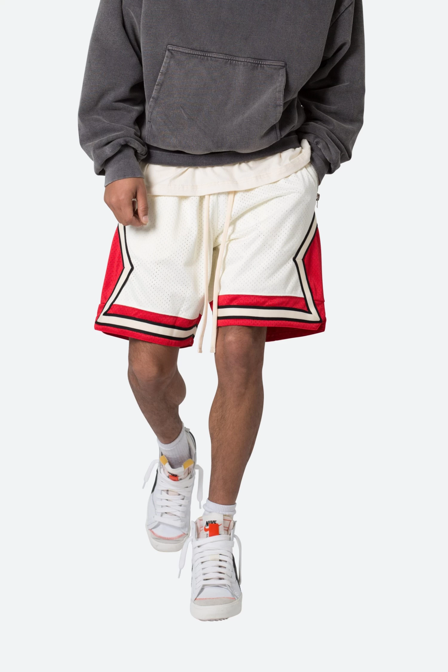 Classic Basketball Shorts - White/Red 9 Classic Basketball Shorts - White/Red - Image 7