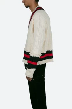 Classic V Neck Sweater - Off White -clothing Classic V Neck Sweater Off White 5