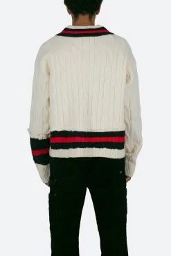 Classic V Neck Sweater - Off White -clothing Classic V Neck Sweater Off White 6