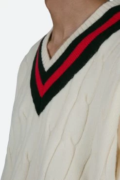 Classic V Neck Sweater - Off White -clothing Classic V Neck Sweater Off White 7