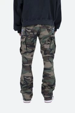 Contrast Bootcut Cargo Pants - Woodland Camo -clothing Contrast Bootcut Cargo Pants Woodland Camo 7