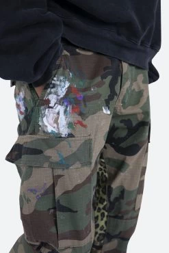 Contrast Bootcut Cargo Pants - Woodland Camo -clothing Contrast Bootcut Cargo Pants Woodland Camo 9
