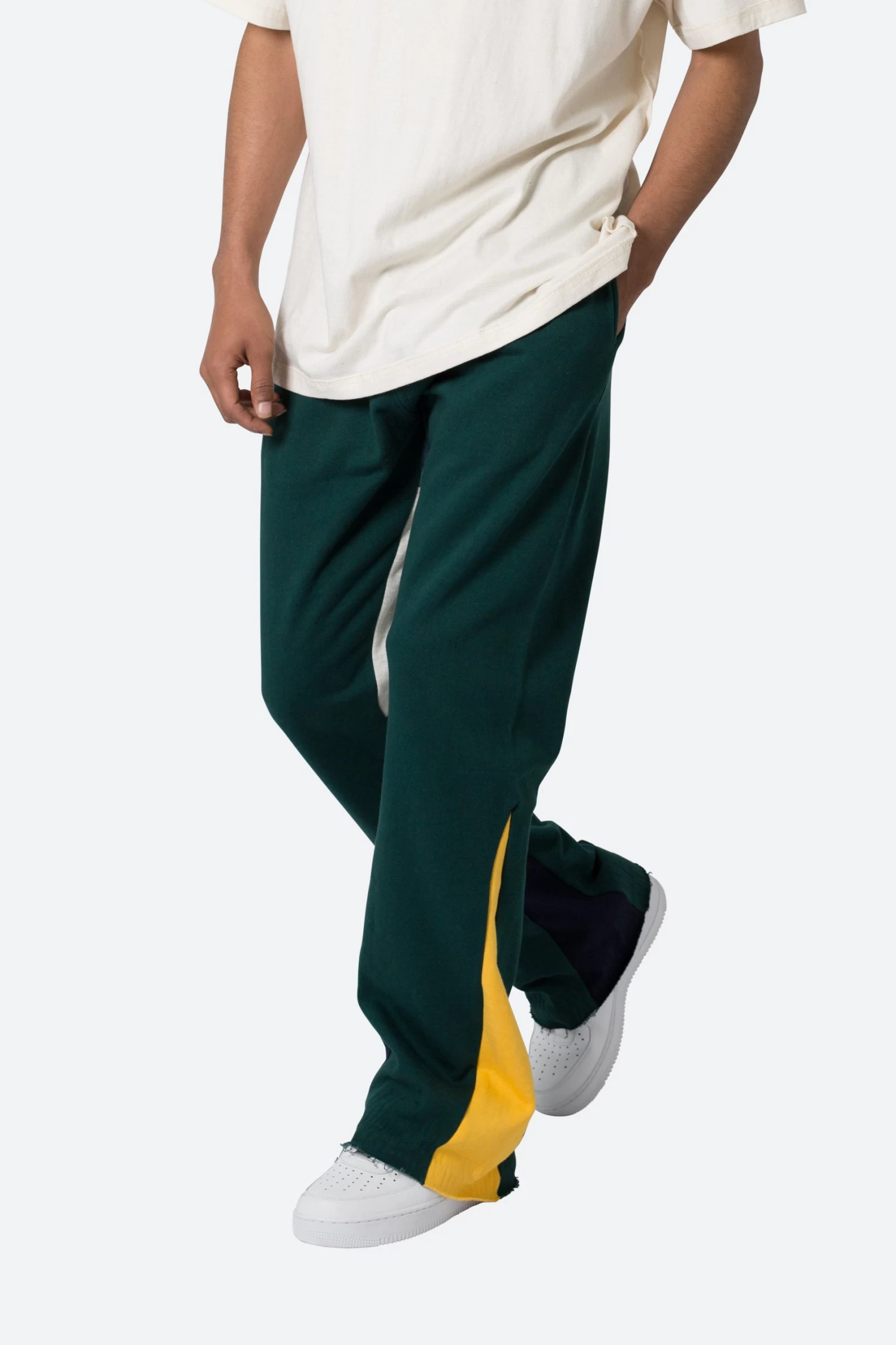 Contrast Bootcut Sweatpants - Green 4 Contrast Bootcut Sweatpants - Green - Image 2