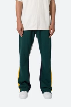 Contrast Bootcut Sweatpants - Green