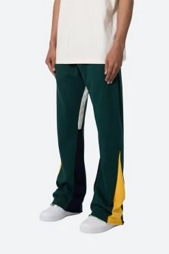 Contrast Bootcut Sweatpants - Green 13 Contrast Bootcut Sweatpants - Green -clothing Contrast Bootcut Sweatpants Green 4